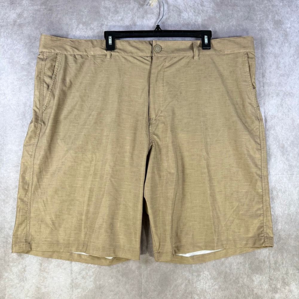OP Ocean Pacific Hybrid Shorts Men 46 Khaki Opflex 4-Way Stretch Outdoor Hiking